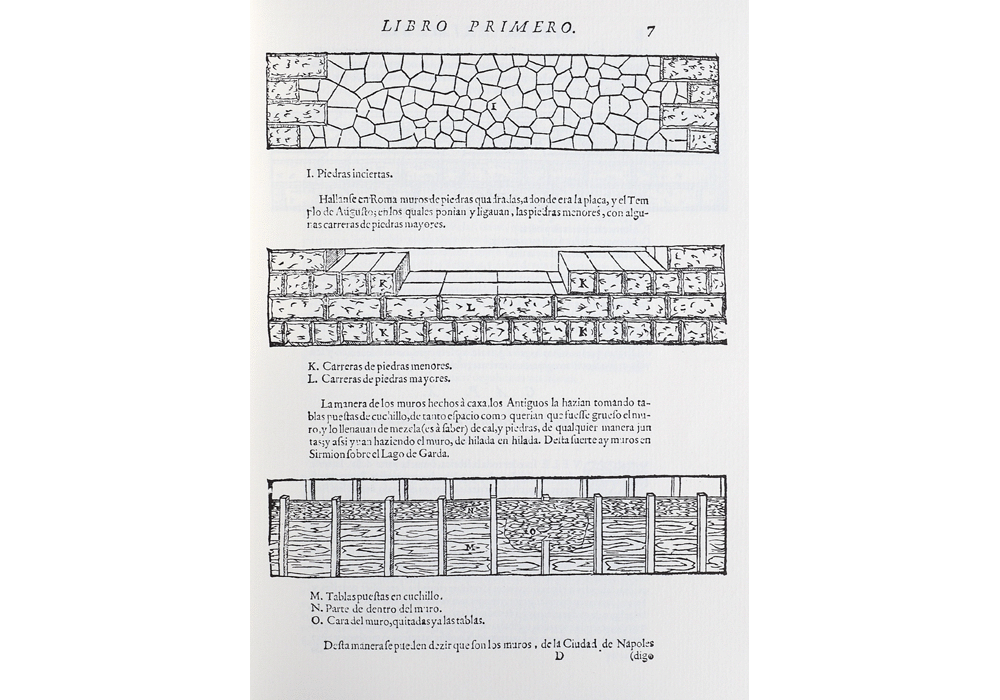 Libro primero arquitectura-Paladio-Praves-Lasso-Incunables y Libros Antiguos-libro facsimil-Vicent Garcia Editores-3 Muros
